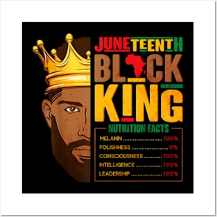 Juneteenth Black Nutritional Facts Pride African Mens Posters and Art